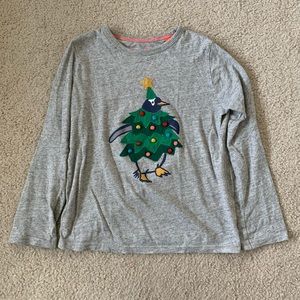 Mini Boden Christmas penguin shirt